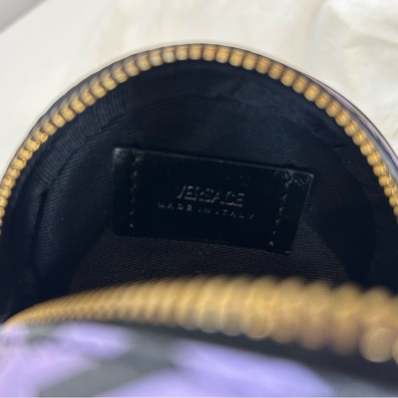 Versace La Greca Round Zip Pouch - Picture 8 of 11